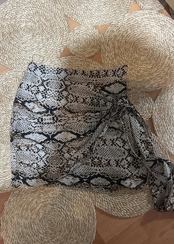 Yılan Desenli Uzun Kollu Bohem Blluz ve etek - Görsel 5