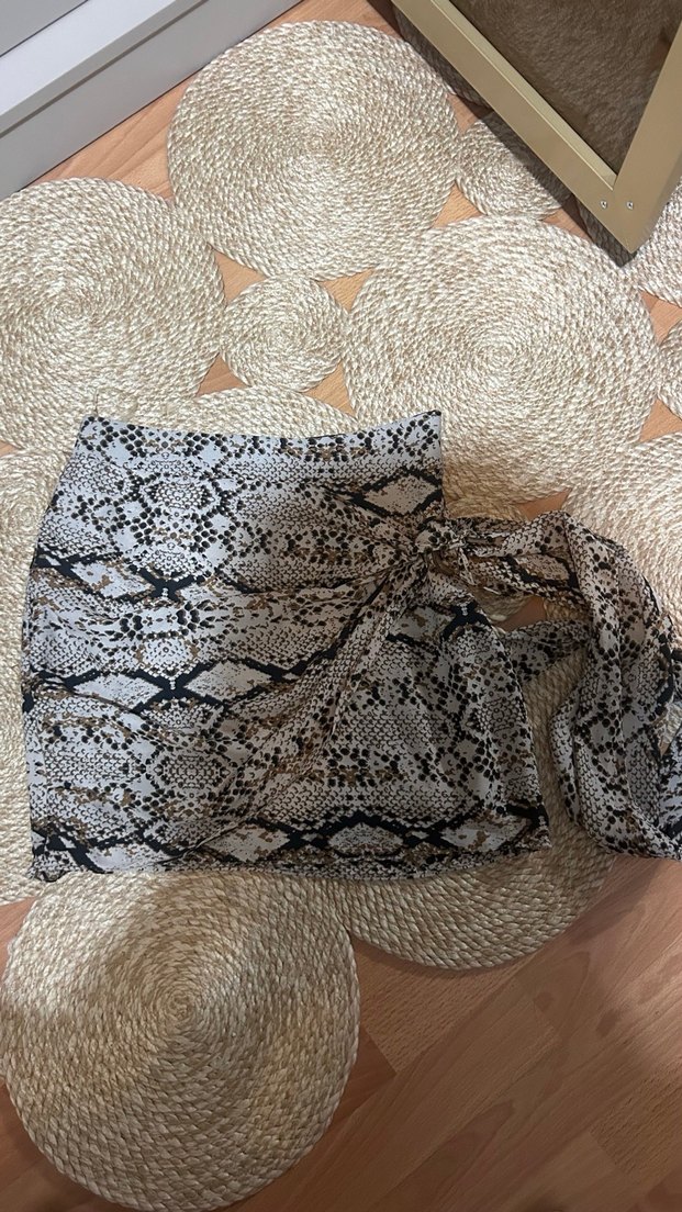 Yılan Desenli Uzun Kollu Bohem Blluz ve etek - Görsel 2