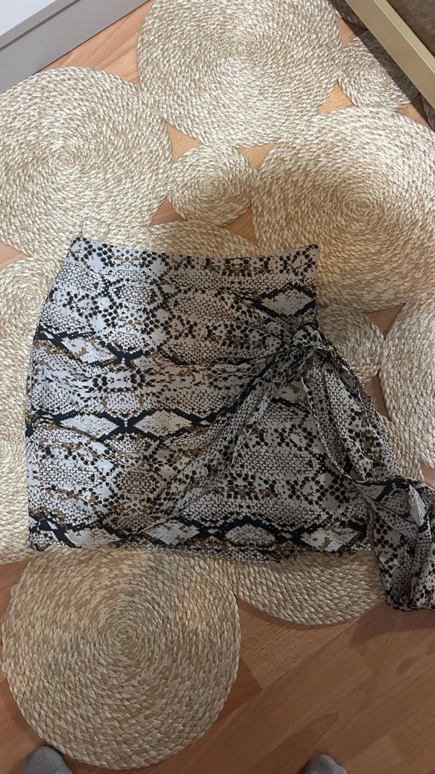 Yılan Desenli Uzun Kollu Bohem Blluz ve etek - Görsel 5