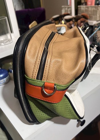 Tokalı Beyaz Deri Kadın Çanta - Görsel 2