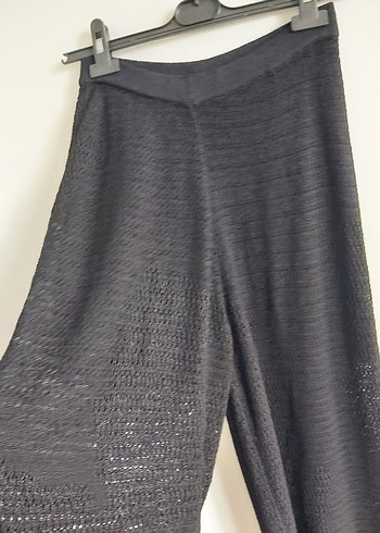 Kadın Siyah Örgü Pantolon - Görsel 6