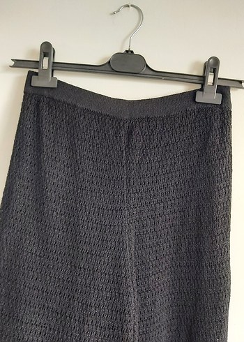 Kadın Siyah Örgü Pantolon - Görsel 5