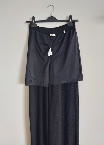 Kadın Siyah Örgü Pantolon - Görsel 7