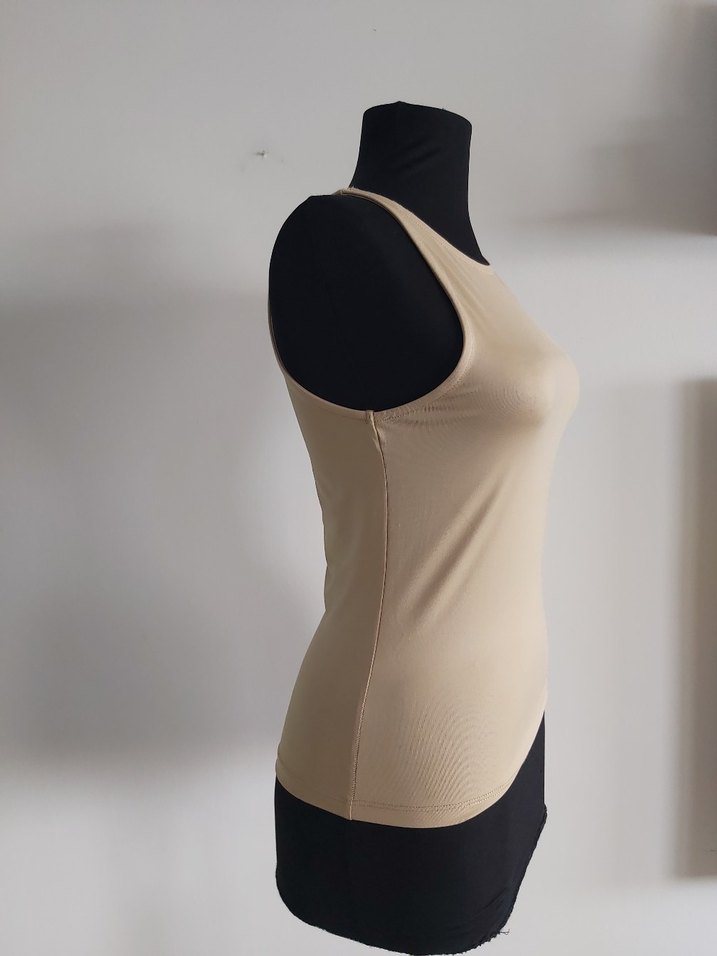 Bej Kadın Kolsuz  Atlet - Görsel 4