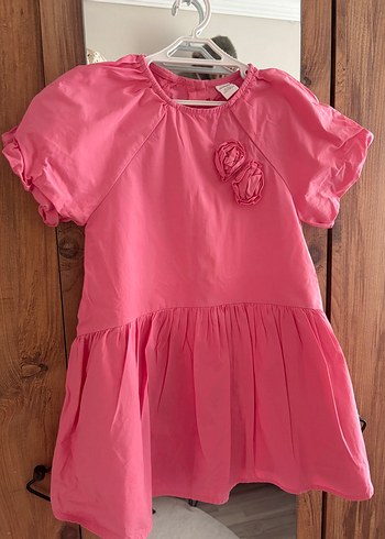 Pembe Kız Çocuk Fırfırlı Elbise