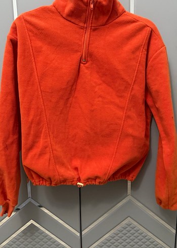 Kırmızı Yarım Fermuarlı Erkek Polar Sweatshirt - Görsel 5