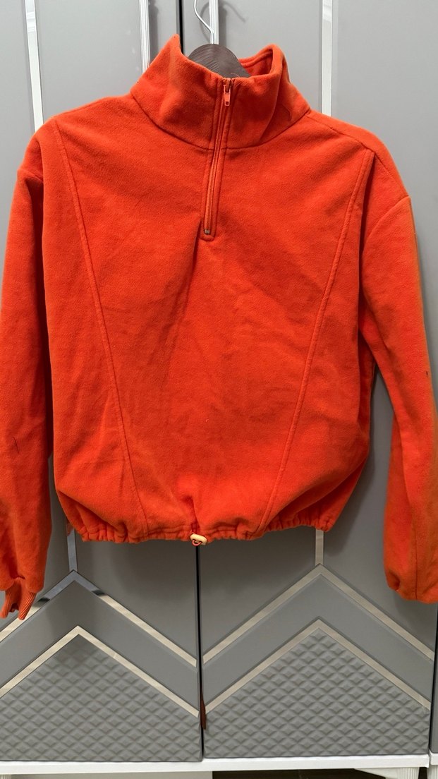 Kırmızı Yarım Fermuarlı Erkek Polar Sweatshirt - Görsel 5