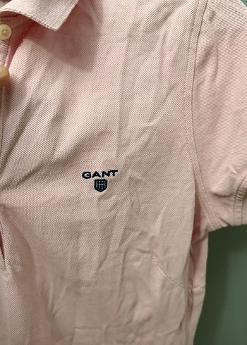 GANT mark Kızlar İçin Pembe Kısa Kollu Polo Tişört - Görsel 7