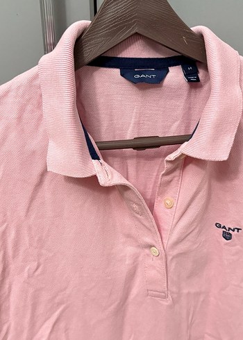 GANT mark Kızlar İçin Pembe Kısa Kollu Polo Tişört - Görsel 6