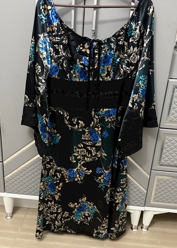 Mavi Desenli Bohem elbise - Görsel 10