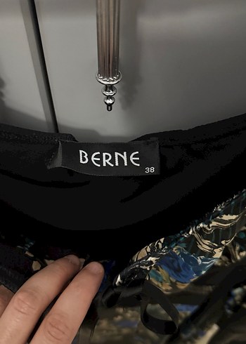 Mavi Desenli Bohem elbise - Görsel 7