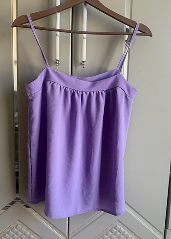 Kadın Mor Askılı Midi Bluz - Görsel 2