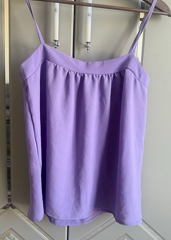 Kadın Mor Askılı Midi Bluz - Görsel 7