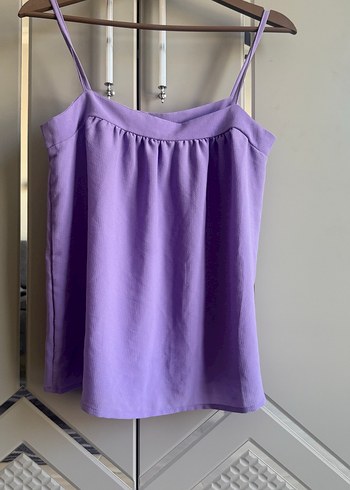 Kadın Mor Askılı Midi Bluz - Görsel 5