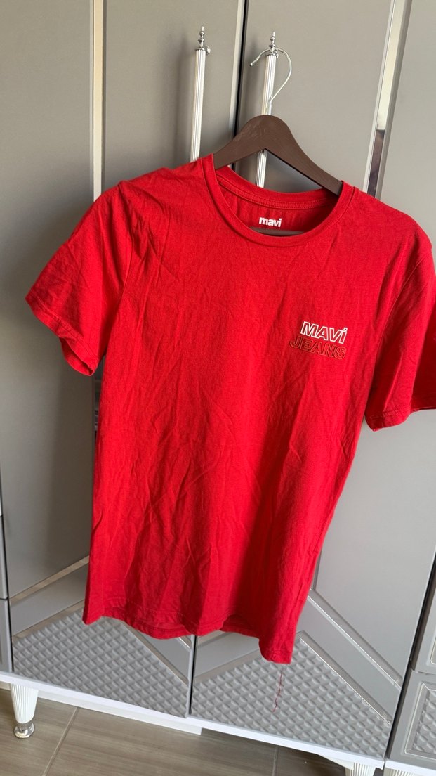 Mavi Kırmızı Erkek Kısa Kollu Tişört - Görsel 3