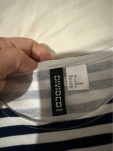 m Beden H & M çizgili elbise
