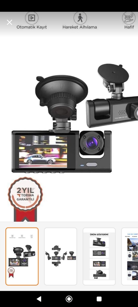 Full HD 1080P Siyah Video Kamera 3 kameralı - Görsel 4