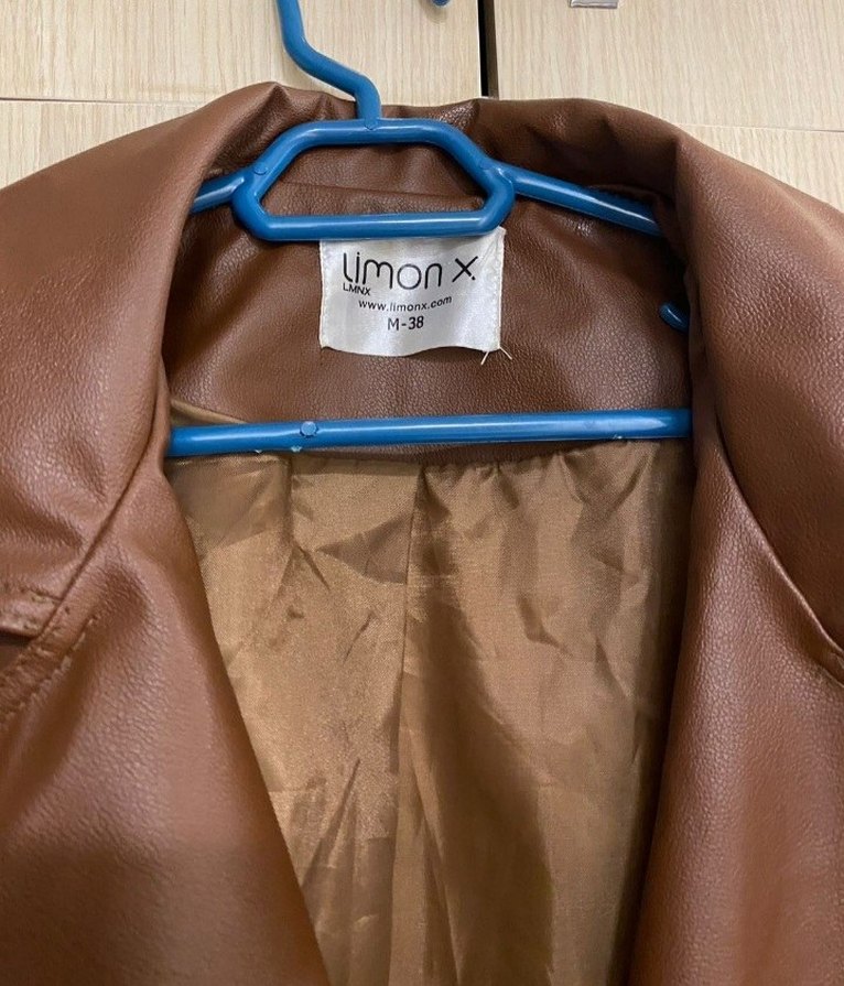 Deri ceket . Taba renk - Görsel 2