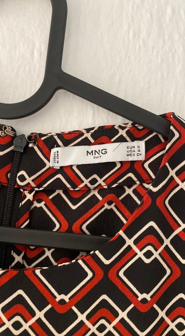 Desenli mango elbise - Görsel 3