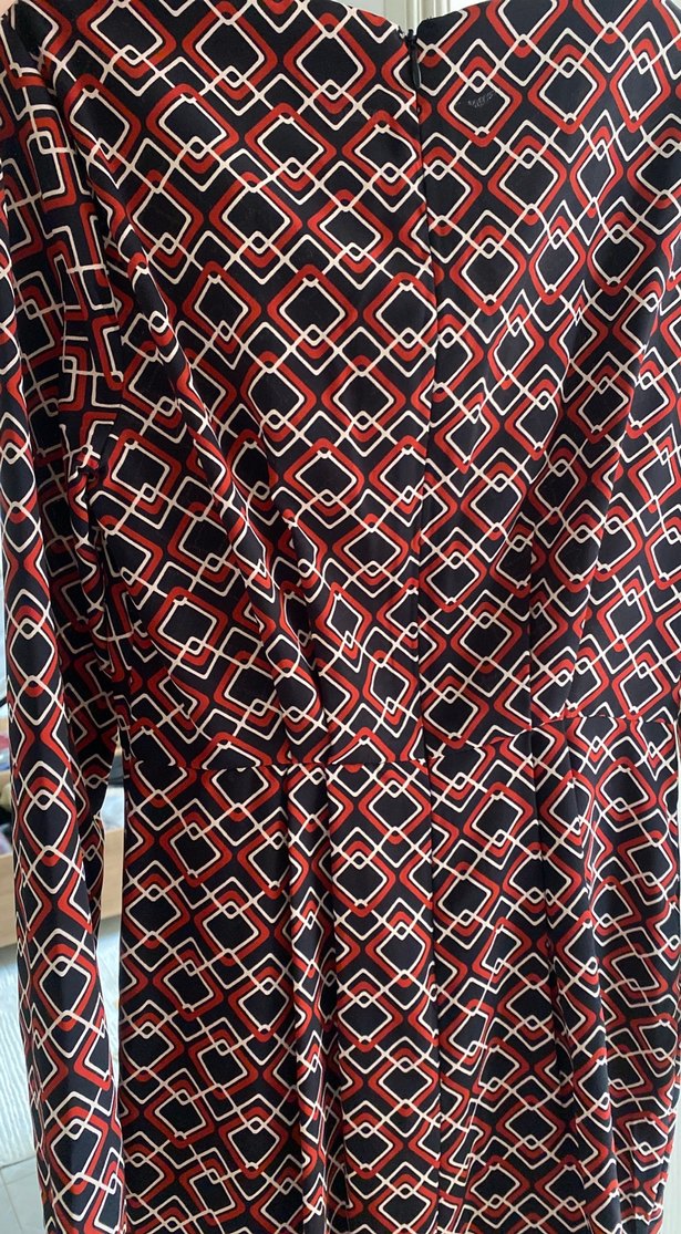 Desenli mango elbise - Görsel 4