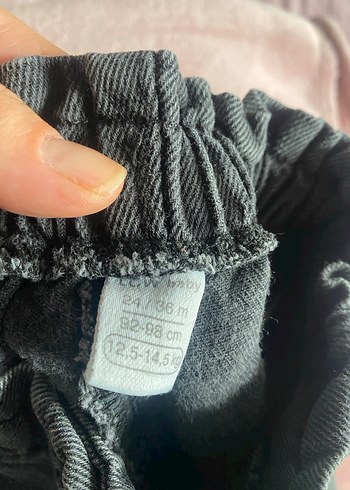 Kız Kot Pantolon beli lastikli - Görsel 3