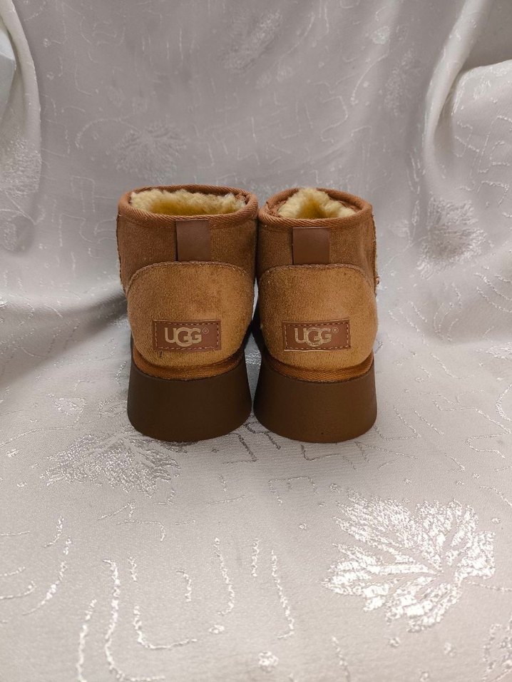 Kahverengi Süet Tüylü Kadın Dolgu Topuk Bot - Görsel 3