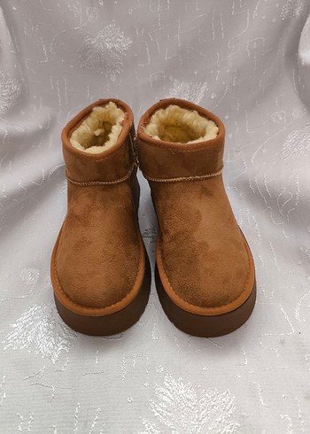 Kürklü Kahverengi Süet Kadın Bot - Görsel 5