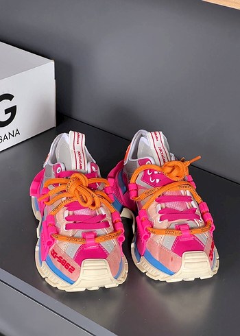 Pembe Platform Topuklu Kadın Spor Ayakkabı - Görsel 4