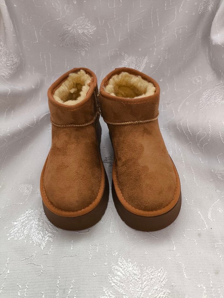 Kürklü Taba Süet Kadın Dolgu Topuk Bot - Görsel 5