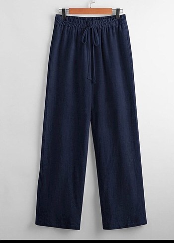 Lacivert Keten Pantolon