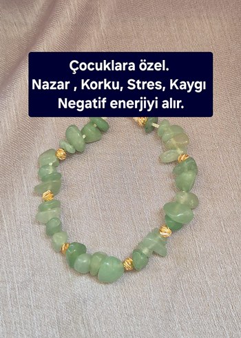 ÇOCUKLAR İÇİN AVANTURİN DOĞAL TAŞ BİLEKLİK