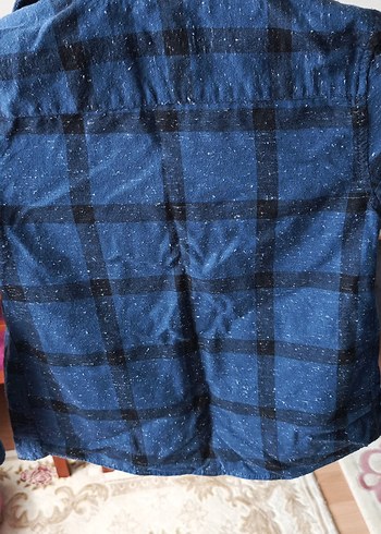 6 Yaş Beden mavi Renk Erkek Çocuk Mavi Denim Gömlek