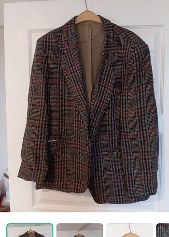 Zara Klasik Ekose Yun Blazer Ceket
