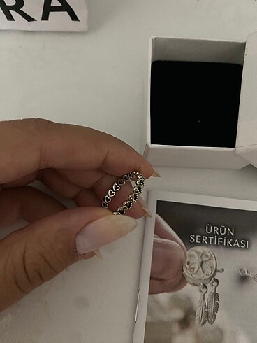  Beden gri Renk Pandora yüzük
