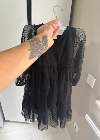 LC Waikiki Lcw 18-24 Siyah Uzun Kollu Fırfırlı Hamile Bluzu
