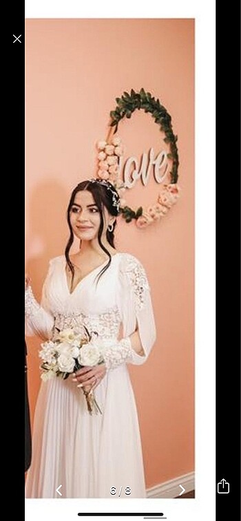 Gelinlik çekim için giyildi s-m beden - Görsel 4