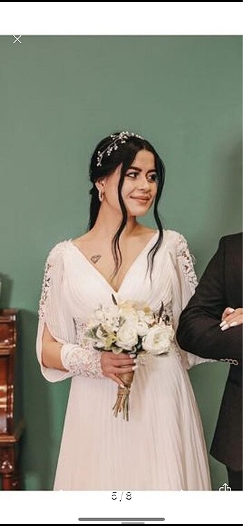 Gelinlik çekim için giyildi s-m beden - Görsel 6