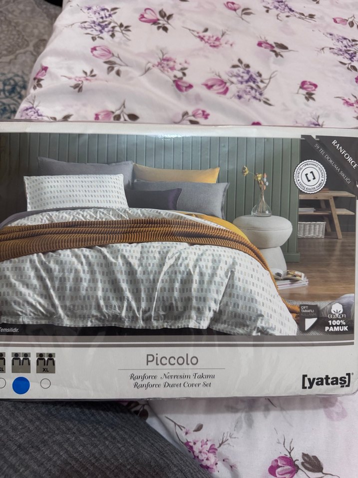 Piccolo Gri Ranforce Nevresim Takımı - Görsel 2