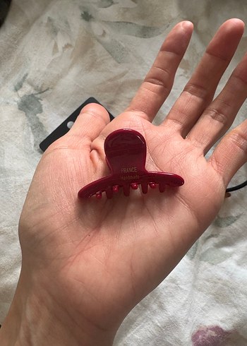 Kırmızı Saç Tokası ve Lastik Seti - Görsel 4