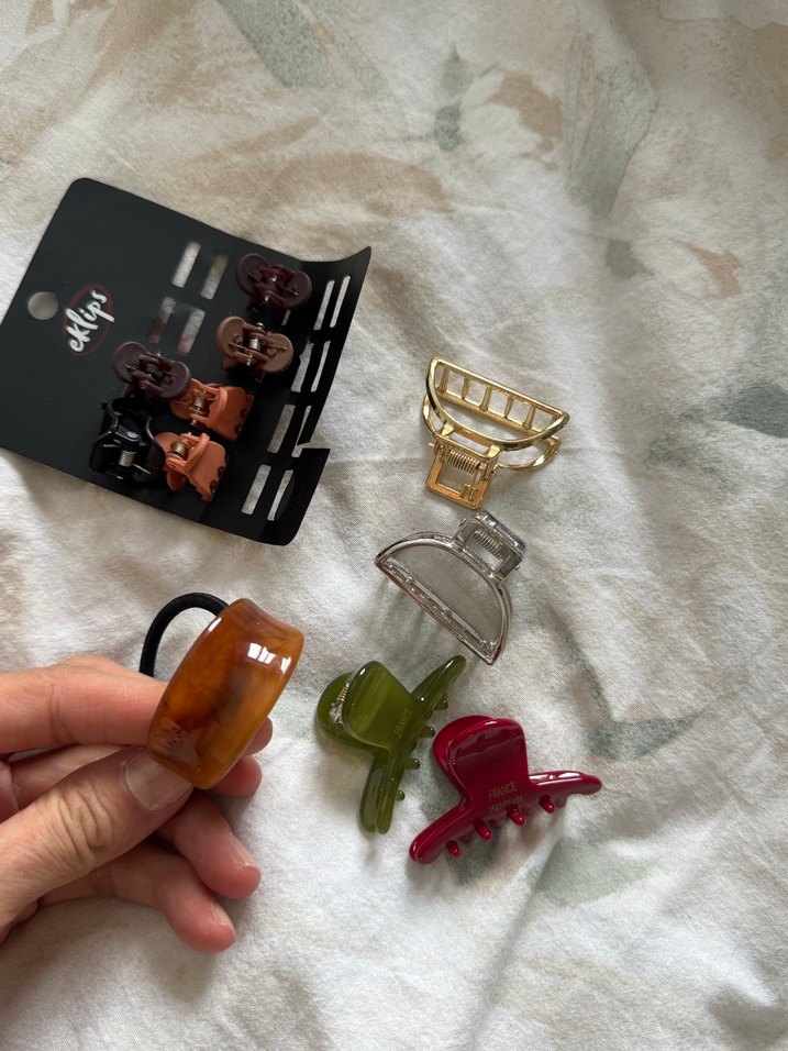 Kırmızı Saç Tokası ve Lastik Seti - Görsel 5