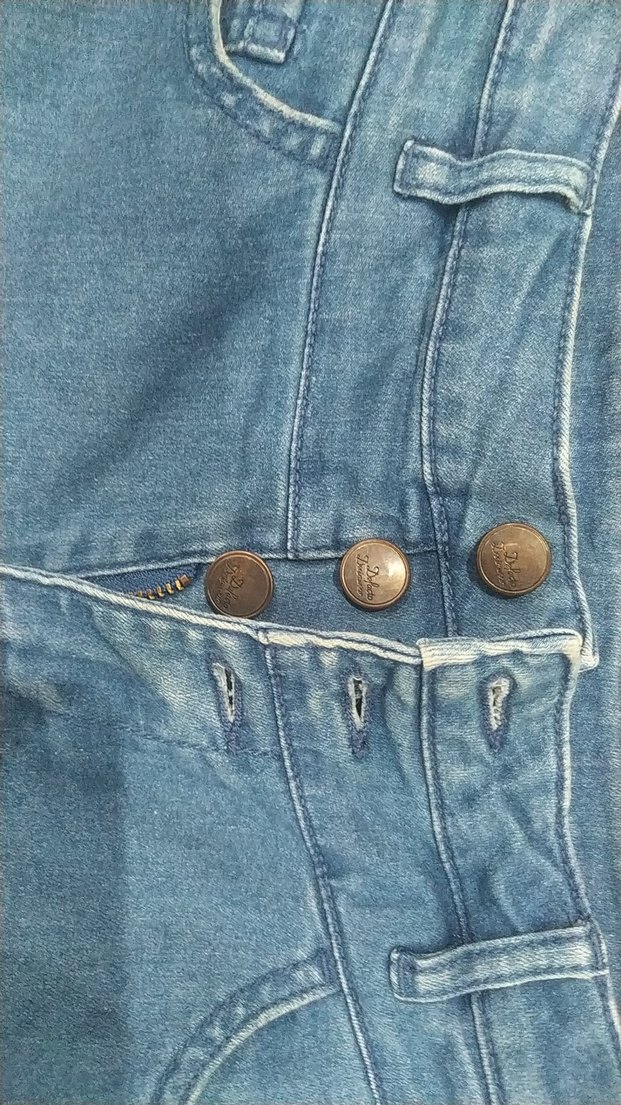 DeFacto marka Düğmeli Mavi Kadın Midi  Şort - Görsel 2