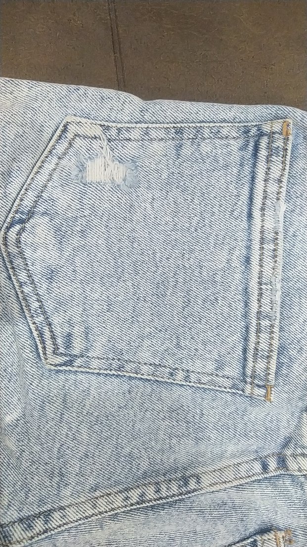 Kadın Mavi Kot Şort Bol Kesim - Görsel 3