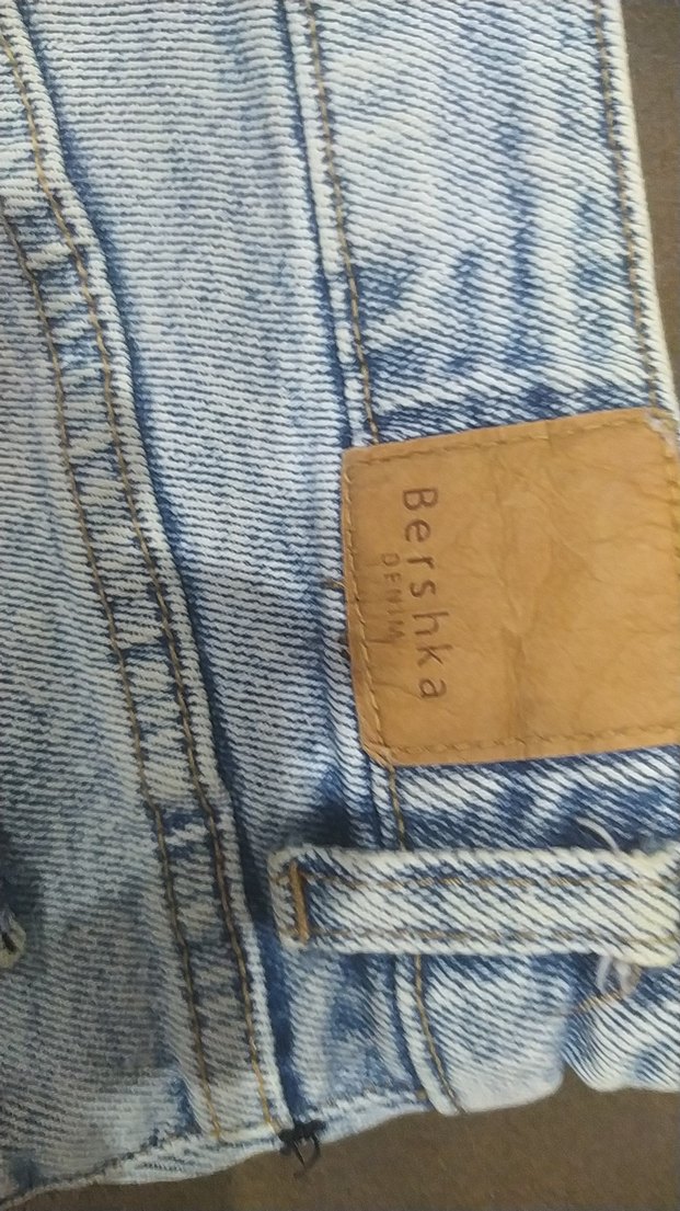 Kadın Mavi Kot Şort Bol Kesim - Görsel 4