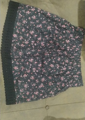 StreetBox Pembe Çiçek Desenli Midi Kadın Etek - Görsel 2