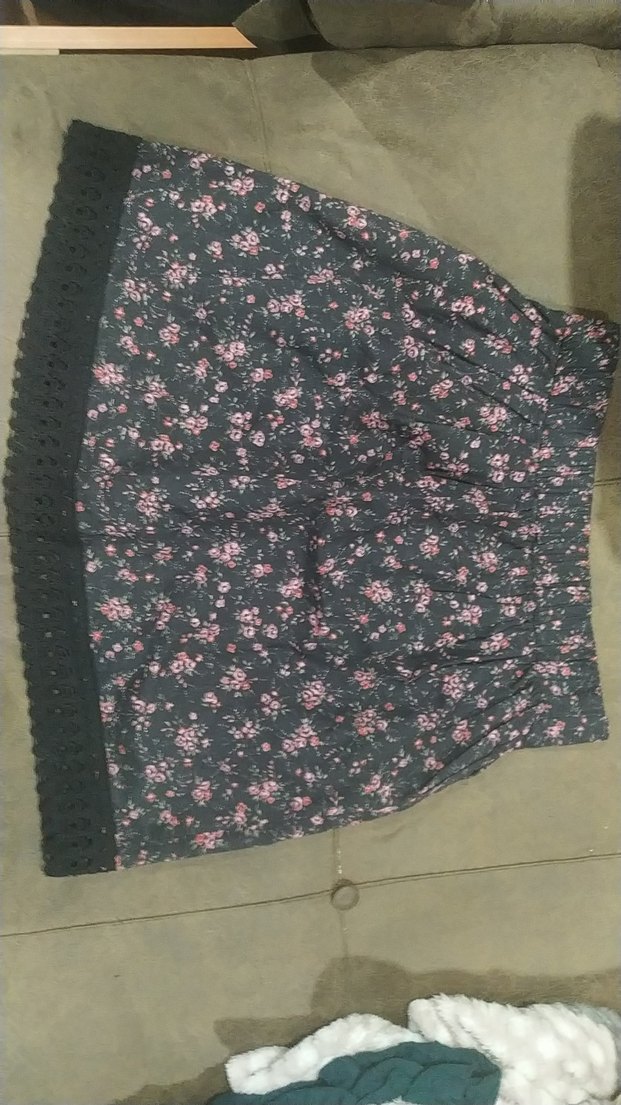 StreetBox Pembe Çiçek Desenli Midi Kadın Etek - Görsel 2