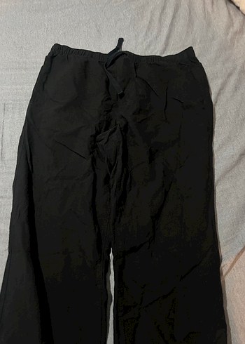 Siyah Keten Salaş Midi erkek Pantolon - Görsel 3