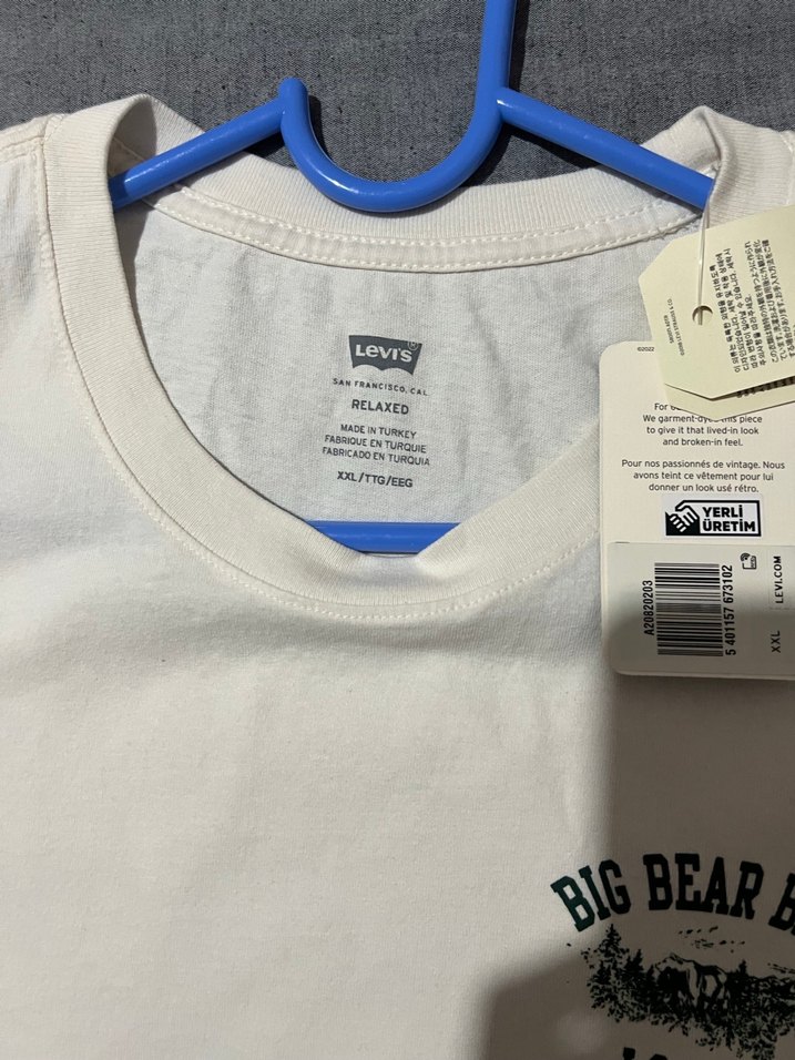 Beyaz Pamuklu Erkek Tişört - Görsel 3