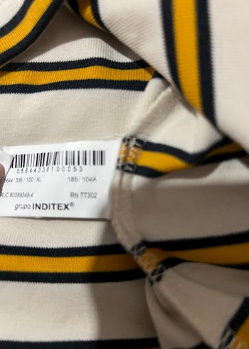 Sarı Çizgili Erkek Kısa Kollu Tişört - Görsel 3