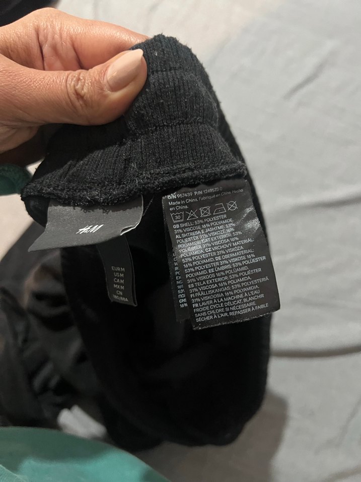 Siyah erkek Rahat Kesim Eşofman Altı - Görsel 2