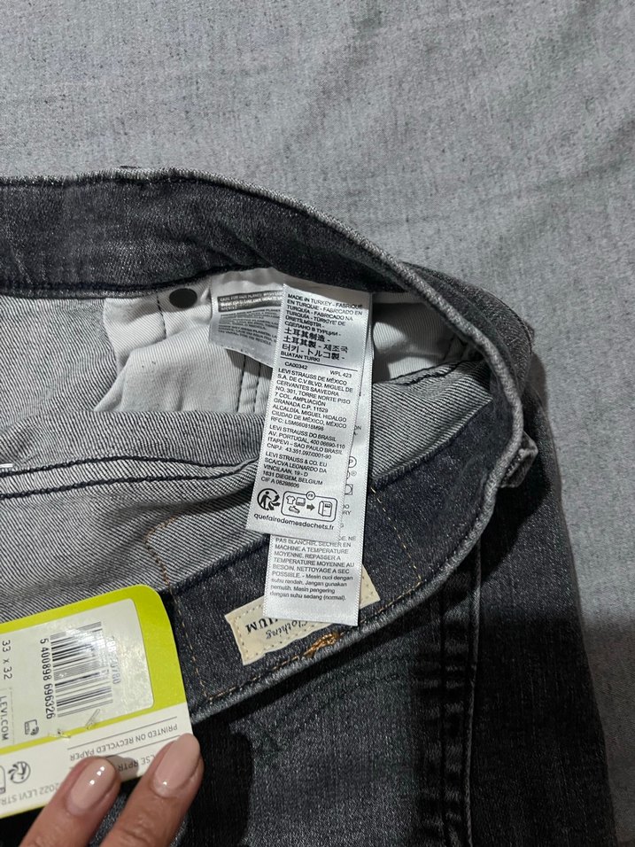 Gri Erkek Normal Kesim Kot Pantolon - Görsel 3